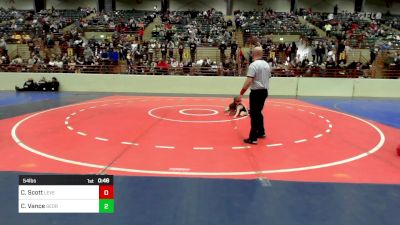 54 lbs Consi Of 4 - Carson Scott, Level Up Wrestling Center vs Carson Vance, Georgia