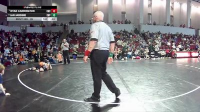 62 lbs 1st Place Match - Ryan Carrington, Powhatan Youth Wrestling Club vs Ian Jardine, Willie Walters Wrestling Club