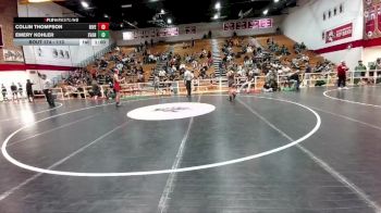 113 lbs Cons. Round 3 - Emery Kohler, Evanston vs Collin Thompson, Riverton