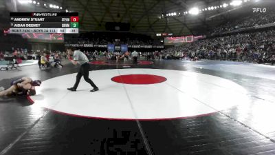 Boys 2A 113 lbs Cons. Round 2 - Andrew Stuart, Steilacoom vs Aidan Deeney, Columbia River