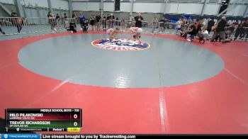 110 lbs Cons. Round 4 - Trevor Richardson, UP Outlaw WC vs Milo Pilakowski, Lakeview Youth WC