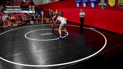 172 lbs 7th Place Match - Charles Brenkle, Freedom Area Hs vs Pascal Laporte, North East Hs