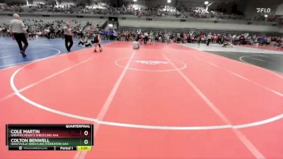 75 lbs Quarterfinal - Cole Martin, Greater Heights Wrestling-AAA vs Colton Benwell, Wentzville Wrestling Federation-AAA