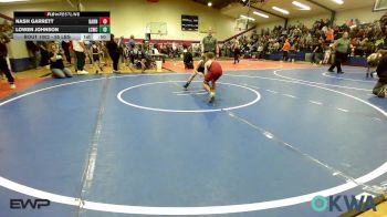 55 lbs Round Of 16 - Nash Garrett, Barnsdall Youth Wrestling vs Lowen Johnson, Lincoln Christian
