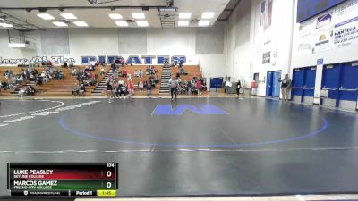 174 lbs Champ. Round 1 - Marcos Gamez, Fresno City College vs Luke Peasley, Skyline College