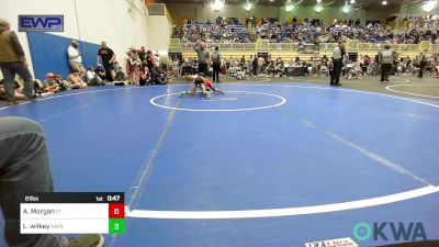 61 lbs Semifinal - Alex Morgan, Ft. Gibson Takedown Club vs Lawson Wilkey, Haysville Wrestling Club