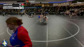 215 lbs Cons. Round 2 - Ethan Kuennen, Decorah vs Maddon Evans, Hampton-Dumont-CAL