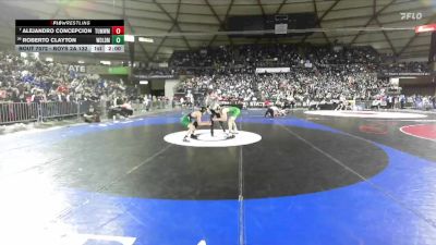 Boys 2A 132 lbs Champ. Round 1 - Alejandro Concepcion, Tumwater vs Roberto Clayton, Woodland