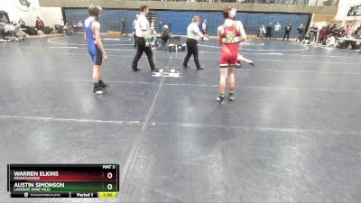 105 lbs Quarterfinal - Warren Elkins, Mountainside vs Austin Simonson, Lakeside (Nine Mile)