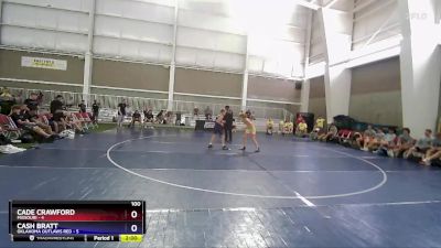 100 lbs Placement Matches (8 Team) - Cade Crawford, Missouri vs Cash Bratt, Oklahoma Outlaws Red