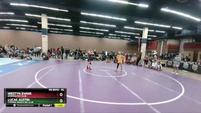 92 lbs Quarterfinal - Lucas Austin, Cypress Wrestling Club vs Westyn Evans, Spartan Mat Club