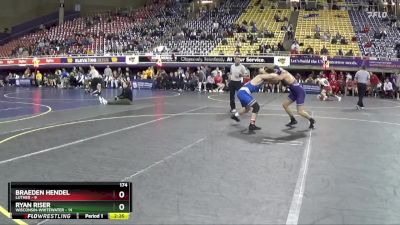 174 lbs Quarters & 1st Wb (16 Team) - Ryan Riser, Wisconsin-Whitewater vs Braeden Hendel, Luther