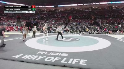 285 lbs 1st Place Match - Deangelo Spear, Canton South vs Brydon Feister, Hoban