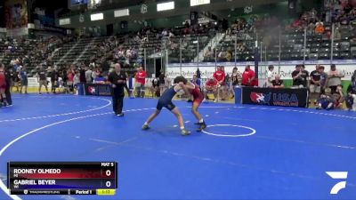 102 lbs Cons. Round 1 - Rooney Olmedo, MI vs Gabriel Beyer, WI