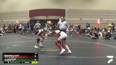 112 lbs Round 2 (6 Team) - Brayden Lutch, Metro All Stars vs AJ Gleckler, Foxfire WC