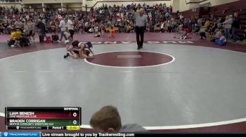 J-9 lbs Semifinal - Braden Corrigan, Benton Community Wrestling Clu vs Liam Benesh, Lynx Wrestling Club