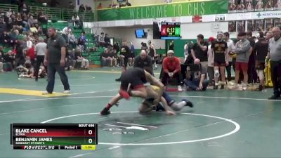 138 lbs Quarterfinal - Blake Cancel, Elyria vs Benjamin James, Sandusky St Mary`s