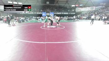 Boys 4A 215 lbs Champ. Round 1 - Caleb Valdez, Redmond vs Campbell Harcourt, Lincoln (Seattle)