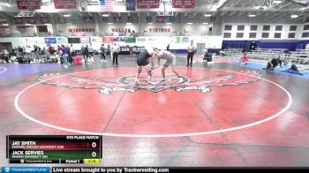 197 lbs 5th Place Match - Jay Smith, Eastern Oregon University (OR) vs Jack Servies, Marian University (IN)