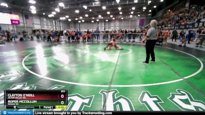 67 lbs Cons. Round 3 - Clayton O`Neill, Silver Valley WC vs Roper McCollum, Ronan WC