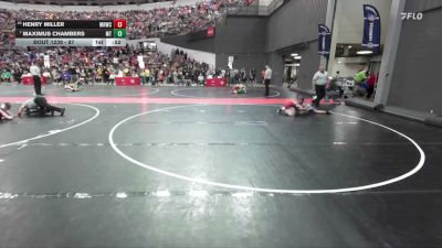 87 lbs Champ. Round 2 - Maximus Chambers, Mauston Talons vs Henry Miller, Mt. Horeb Wrestling Club