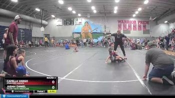 44 lbs Round 2 - Camilla Vargo, Stratford Knights vs Judah Daniel, Pelion Youth Wrestling