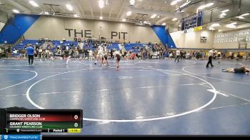 90 lbs Cons. Round 4 - Grant Pearson, Cougars Wrestling Club vs Bridger Olson, Champions Wrestling Club