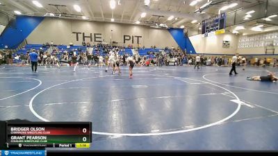 90 lbs Cons. Round 4 - Grant Pearson, Cougars Wrestling Club vs Bridger Olson, Champions Wrestling Club