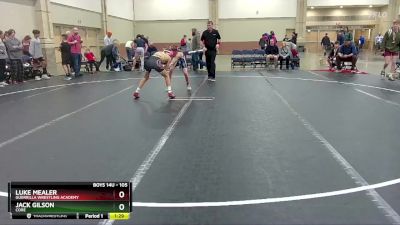 105 lbs Cons. Semi - Luke Mealer, Guerrilla Wrestling Academy vs Jack Gilson, Core