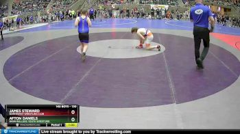 130 lbs Quarterfinal - James Steward, Northwest Wrestling Club vs Afton Daniels, Basin Bulldog Youth Wrestling