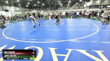 106 lbs Round 2 (6 Team) - Ben Proper, PIT BULL WRESTLING ACADEMY vs Jimmy Killian, GREAT NECK WC - GOLD