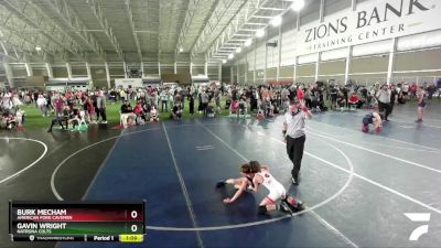 75 lbs 1st Place Match - Burk Mecham, American Fork Cavemen vs Gavin Wright, Natrona Colts