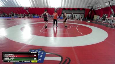 138 lbs Round 1 (6 Team) - Jack Kohl, Princeton Tigers vs Matt Jakel, Marathon