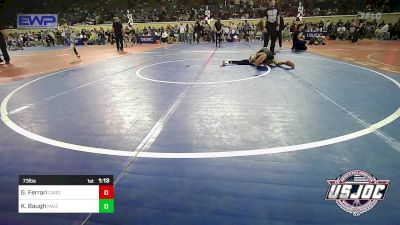 73 lbs Semifinal - Gino Ferrari, Cardinal Wrestling Club vs KJ Baugh, Maize WC