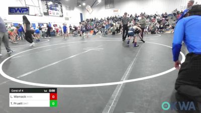 64 lbs Consi Of 4 - Lyrik Womack, Marlow Outlaws vs Tucker Pruett, Smith Wrestling Academy