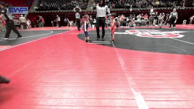 35 lbs Quarterfinal - Miguel Bastida III, Claremore Wrestling Club vs Gabe Dicus, Fort Gibson Youth Wrestling