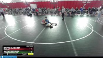 106 lbs Cons. Semi - Sawyer Kundinger, Wisconsin vs Jacob Penzkover, LaCrosse Area Wrestlers