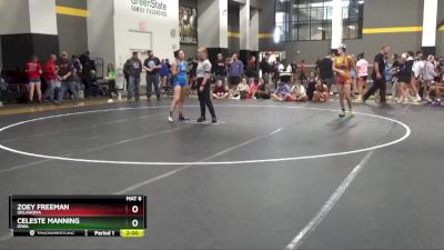 124 lbs Round 2 - Zoey Freeman, Oklahoma vs Celeste Manning, Iowa