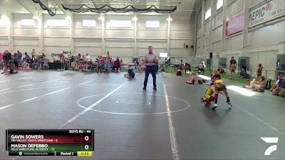 44 lbs Round 1 - Gavin Sowers, Tri-valley Youth Wrestling vs Mason DeFebbo, Felix Wrestling Academy