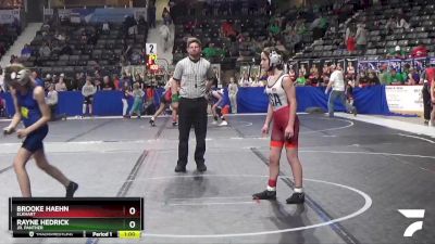 90 lbs Cons. Round 1 - Rayne Hedrick, Jr. Panther vs Brooke Haehn, Elkhart