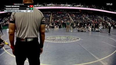 1A 150 lbs 3rd Place Match - Mason Leonard, South Davidson Middle And High School vs Isaiah Mewborn, Pamlico County High School