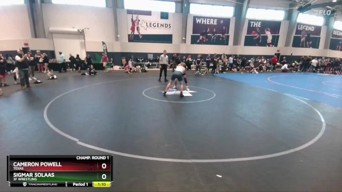 132 lbs Champ. Round 1 - Sigmar Solaas, 3F Wrestling vs Cameron Powell ...