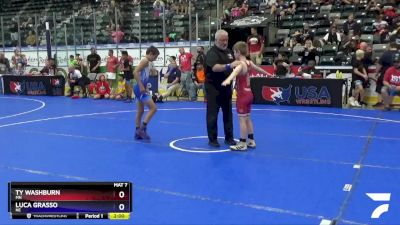 82 lbs Quarterfinal - Ty Washburn, MN vs Luca Grasso, NE