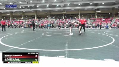 80 lbs Champ. Round 1 - Benelli Simoneau, Plainville vs Alexcia Duran, South Central Punishers