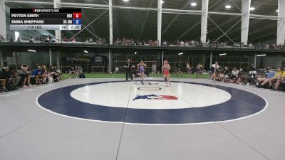 115 lbs Peyton Smith, North Carolina Blue vs Emma Sheppard, South Carolina J