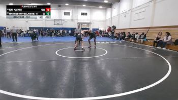 161 lbs Cons. Round 1 - Haureesh Vellamsetti, Dougherty Valley vs Kai Kapur, Woodside