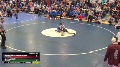 116 lbs Semifinal - Ali Hamideh, Frontier vs Reverien Nshimirimana, Lafayette