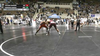5A 215 lbs 3rd Place Match - Kayden Haskins, Elmore County School vs Gustavo Garcia, Montevallo