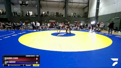 126 lbs Champ. Round 2 - Khaisen Chen, CA vs Sam DeHan, WA