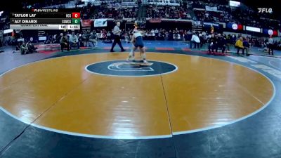 G - 130 lbs Quarterfinal - Taylor Lay, Helena Capital Girls vs Aly Dinardi, Custer Co. (Miles City) Girls